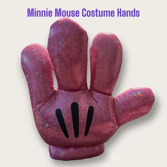 Disney Parks Minnie Mouse 10” Sparkling Costume Gloves (Pair) - Picture 3 of 12